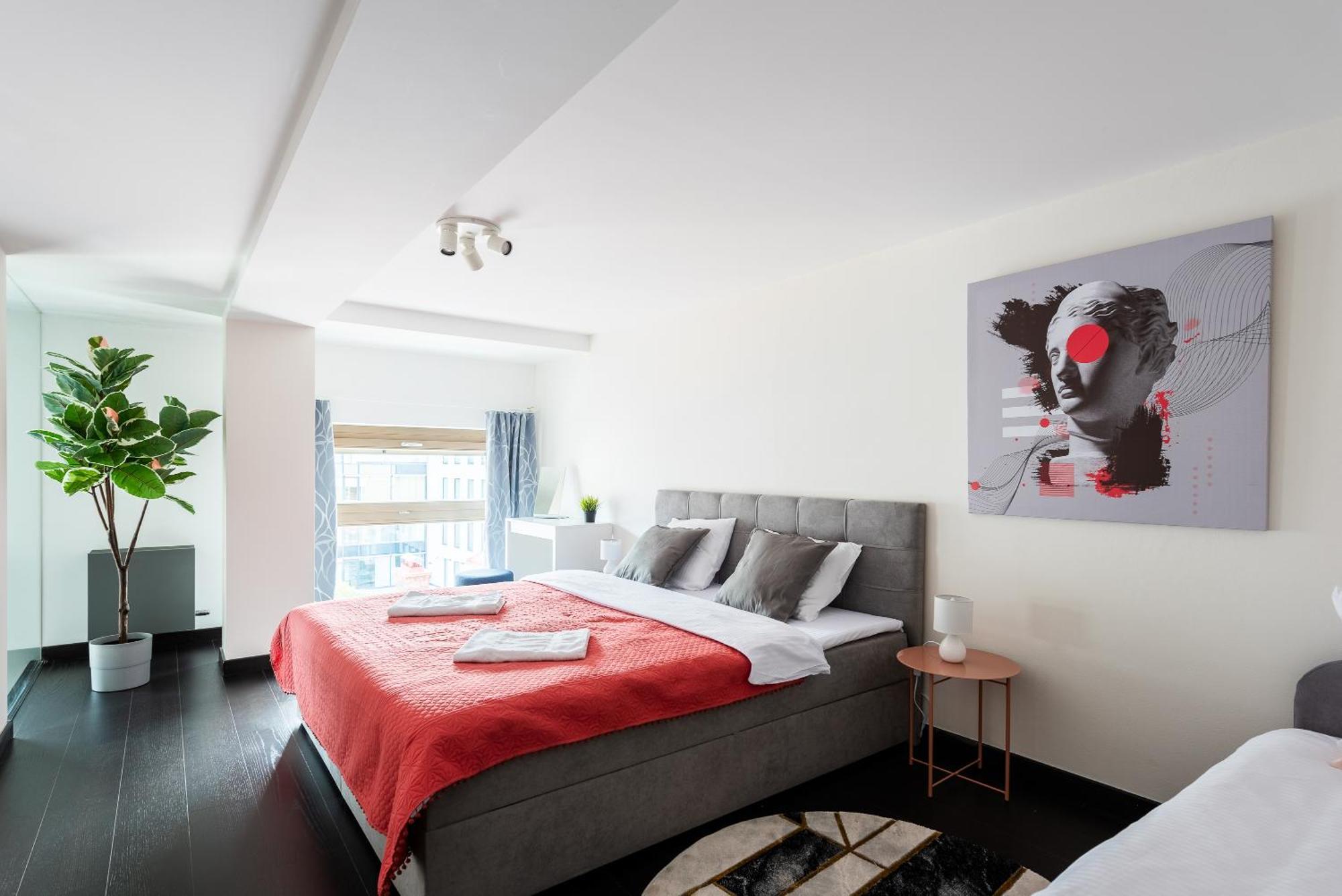 Apartments With Large Balcony, Parking Prag Exteriör bild