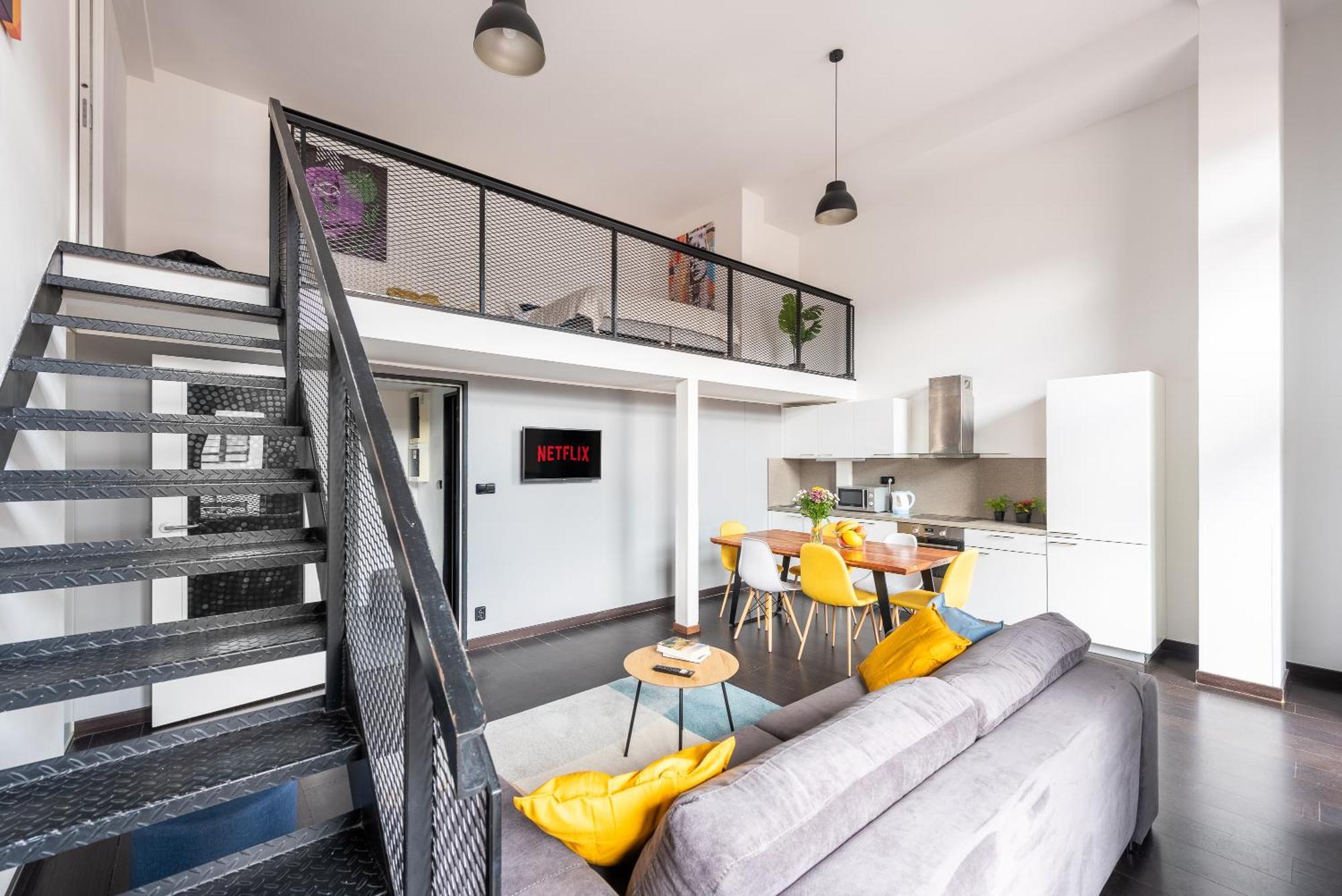 Apartments With Large Balcony, Parking Prag Exteriör bild