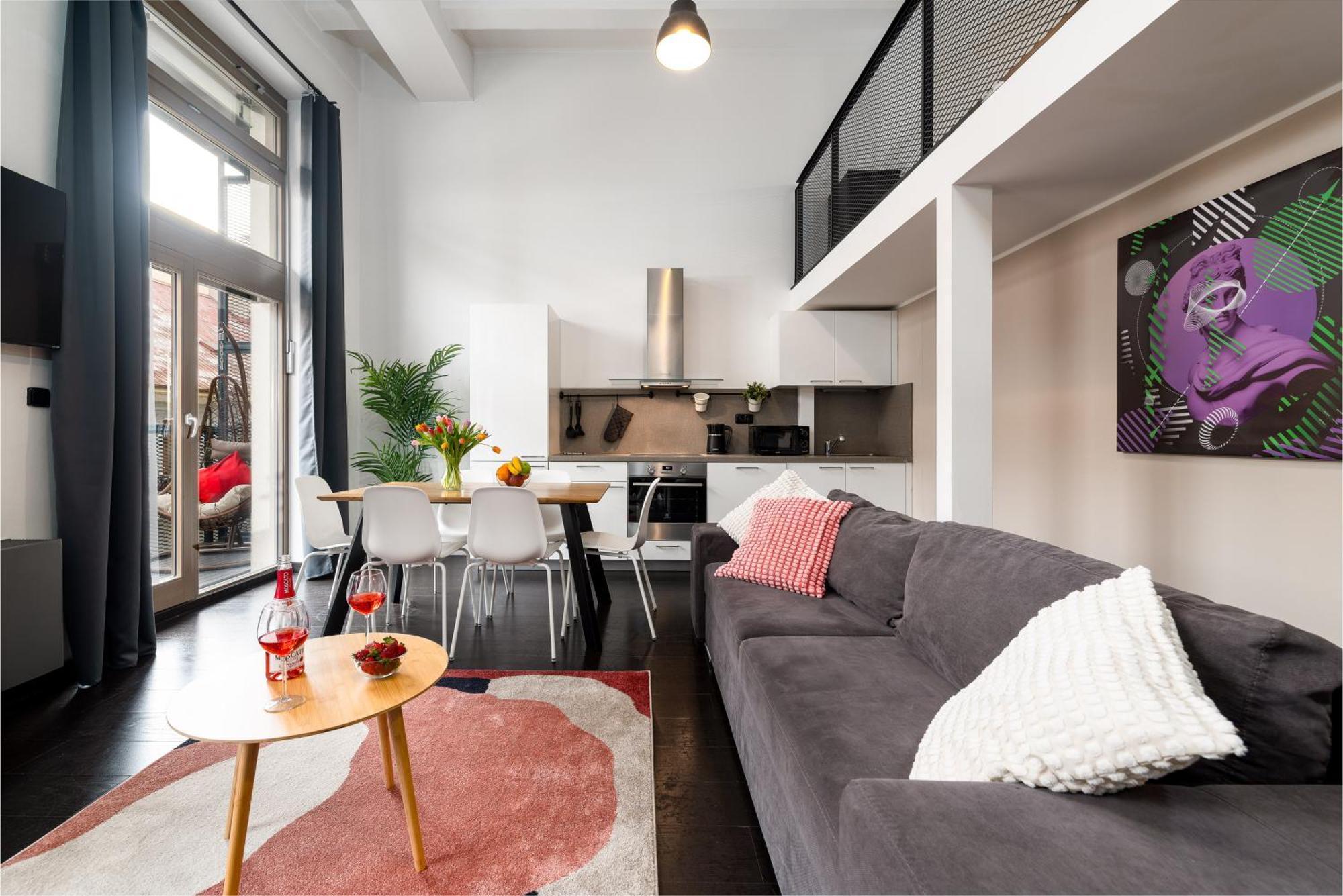 Apartments With Large Balcony, Parking Prag Exteriör bild